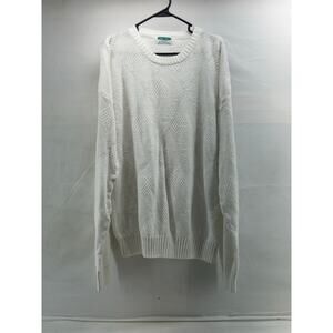 Vintage White cotton sweater roughly XL